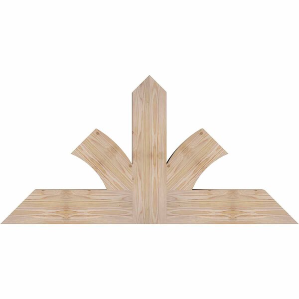 Ekena Millwork Richland Smooth Timber Gable Bracket, Douglas Fir, 48"W x 24"H x 3 1/2"D x 5 1/2"F, 12/12 Pitch GBW048X24X0406RIC00SDF - main